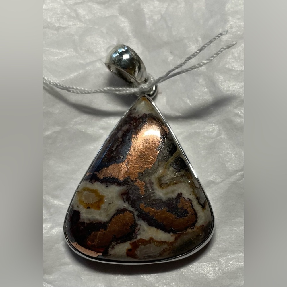 Copper dolomite pendant